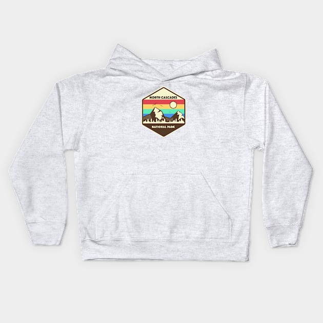 North Cascades National Park Kids Hoodie by roamfree